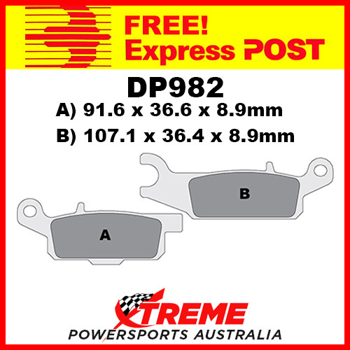 Yamaha YFM 700 Grizzly EPS 07-14 DP Brakes Sintered Metal Brake Pad