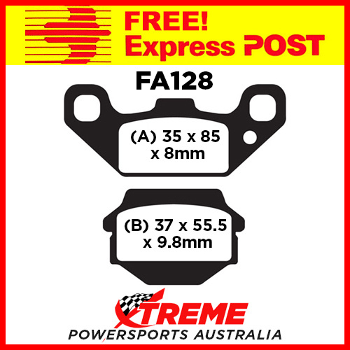 Kawasaki KXF A1/A2 Tecate 4 87-88 EBC Organic Carbon Front Brake Pads, FA128TT