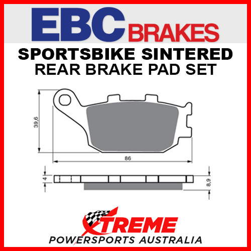 EBC Honda CBR600RR 2003-2006 Sportsbike Sintered Rear Brake Pads FA174HH