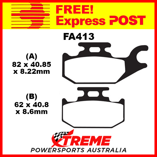 for Suzuki UH 200 Burgman 14-15 EBC Organic Carbon Rear Brake Pads, FA413TT