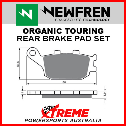 Newfren Honda VFR1200X Crosstourer 12-13 Organic Touring Rear Brake Pads FD0500-BT