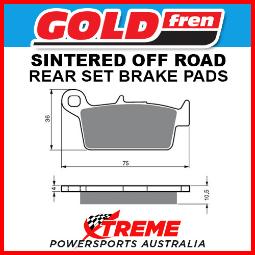 Goldfren Gas-Gas EC125 WP 2003 Sintered Off Road Rear Brake Pads GF003-K5