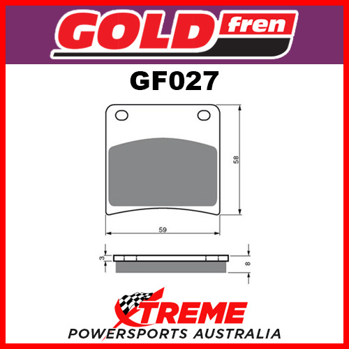 for Suzuki GW 250 L3 Inazuma 13 Goldfren Sinter Dual Sport Front Brake Pads GF027S3