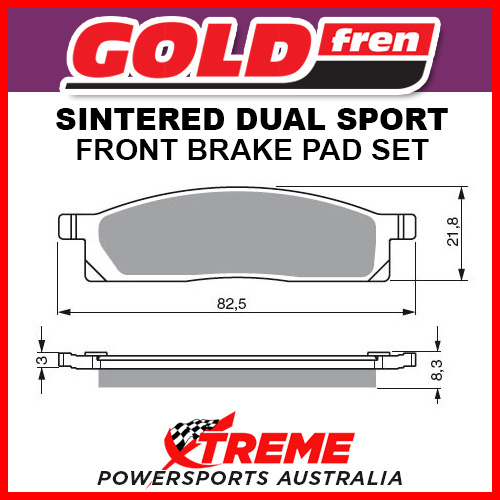 Goldfren Yamaha YZ85 2002-2018 Sintered Dual Sport Front Brake Pad GF034-S3