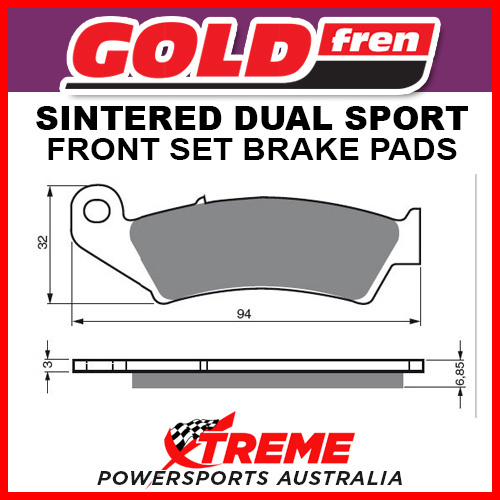 Goldfren Honda CRF250R 2004-2017 Sintered Dual Sport Front Brake Pad GF041S3