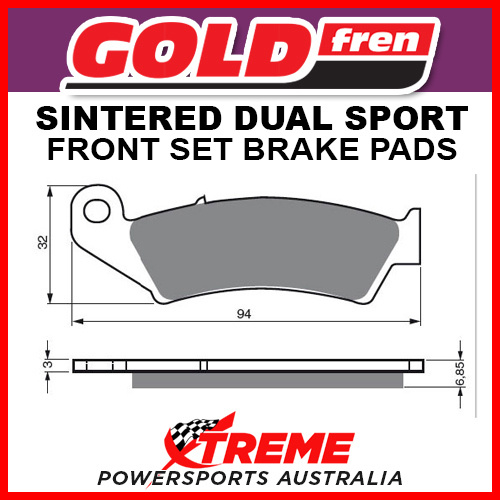 Goldfren Honda XR250R 1996-2005 Sintered Dual Sport Front Brake Pad GF041S3