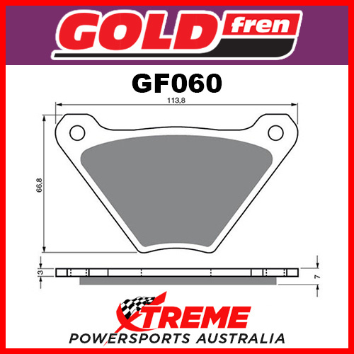 HD FX/FXE/FXEF/FXWG/FXS 73-83 Goldfren Sinter Dual Sport Rear Brake Pads GF060S3