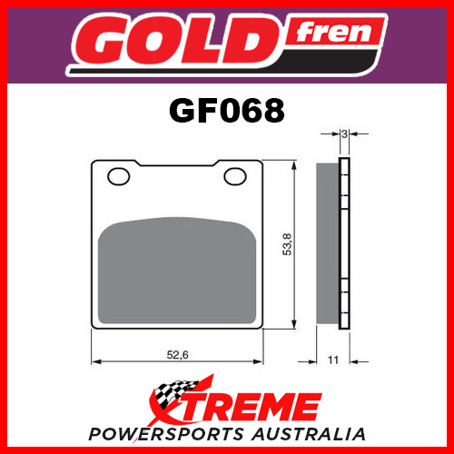 Honda CB 250 RSA/RSD 81-84 Goldfren Sintered Dual Sport Front Brake Pads GF068S3