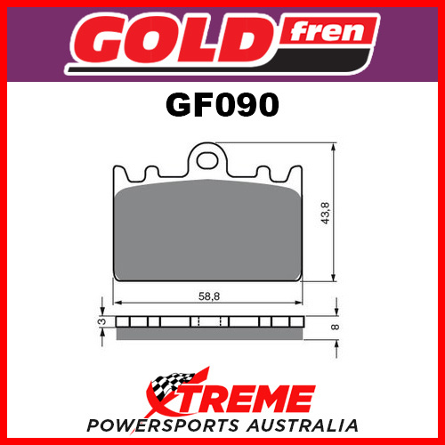 Kawasaki ZXR 400 L1-L9 91-03 Goldfren Sinter Dual Sport Front Brake Pads GF090S3