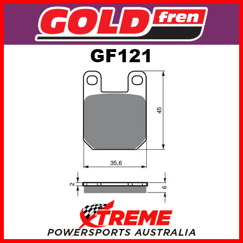 Husqvarna WRS 50 Scooter 98-00 Goldfren Sintered Dual Sport Front Brake Pad GF121S3