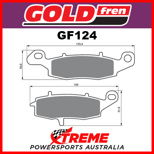 for Suzuki SV 400 K3/K4/K5 03-05 Front Right Sinter Dual Sport Brake Pads GF124S3