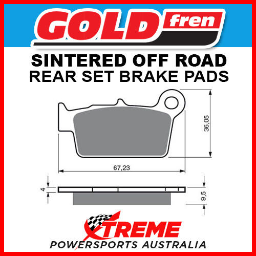 Goldfren for Suzuki RMZ450 2005-2018 Sintered Off Road Rear Brake Pad GF187K5