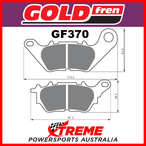 Yamaha YZF-R3 15-16 Goldfren Sintered Dual Sport Rear Brake Pad GF370S3