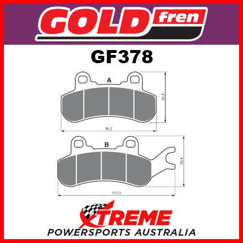 Can-Am Maverick X3 Turbo R 2018 Sintered Off Road Rear Left Brake Pad GF378K1