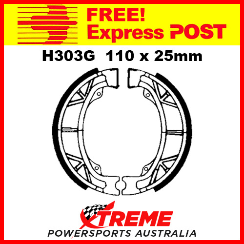 EBC Front Grooved Brake Shoe Honda TRX 90 Fourtrax/Sportrax 1993-2006 H303G