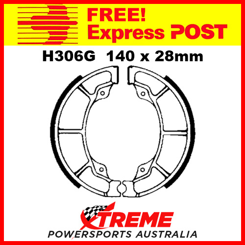 EBC Rear Grooved Brake Shoe Honda TRX 200 SX 1986-1987 H306G