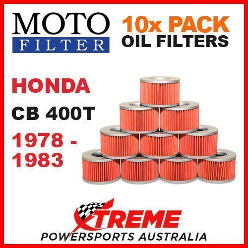 10 PACK MOTO FILTER OIL FILTERS HONDA CB400T CB 400T 1978-1983 MOTORCYCLE