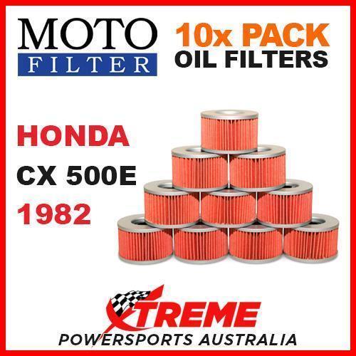 10 PACK MOTO FILTER OIL FILTERS HONDA CX500E CX500E 1982 MOTORCYCLE MOTORBIKE