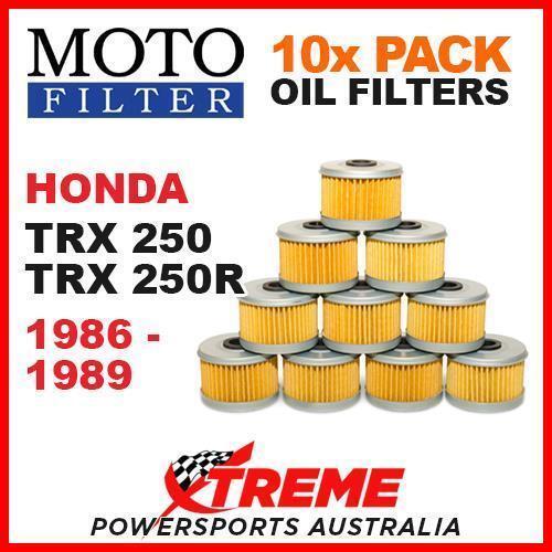 10 PACK MX MOTO FILTER OIL FILTERS HONDA TRX250 FOURTRAX TRX250R 1986-1989