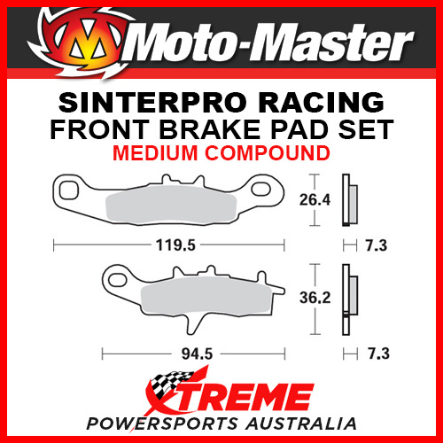 Moto-Master Kawasaki KX100 1997-2006 Racing Sintered Medium Front Brake Pad 093911