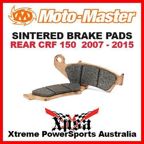 MOTO MASTER SINTERED REAR BRAKE PADS HONDA CRF 150 CRF150 2007-2015 MX MOTOCROSS