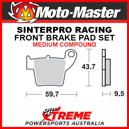 Moto-Master Husqvarna TC50 2017-2018 Racing Sintered Medium Front Brake Pad 094711