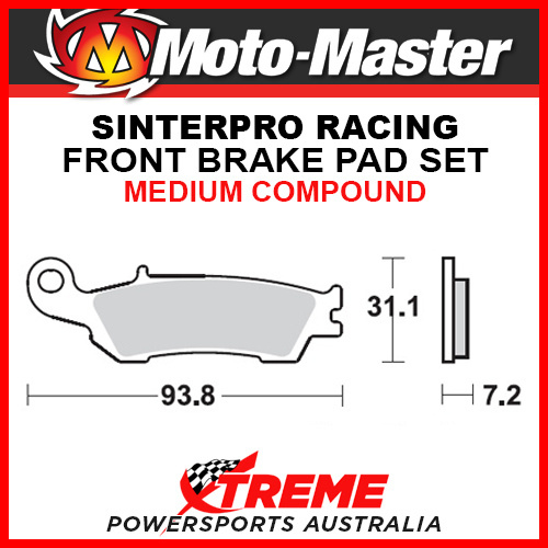 Moto-Master Yamaha YZ250 2008-2018 Racing Sintered Medium Front Brake Pad 094911