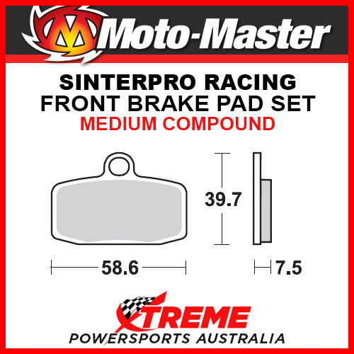 Moto-Master Husqvarna TC85 Big Wheel 2014-2018 Racing Sintered Medium Front Brake Pad 097411