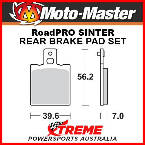 Moto-Master Ducati 800 Monster IE Dark 2003-2005 RoadPRO Sintered Rear Brake Pad 401702