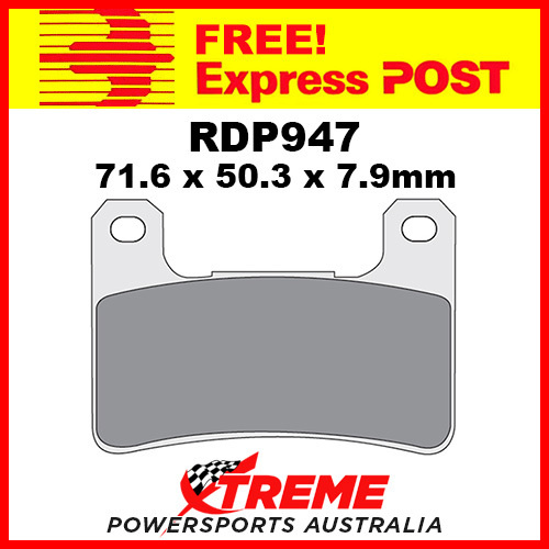 Kawasaki ZX10R 08-10 DP Brakes RDP X-Race Titanium Front Brake Pad