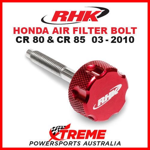 RHK MX RED AIR FILTER BOLT MOTO HONDA CR80 CR85 CR 80 80cc 85 85cc 2003-2010