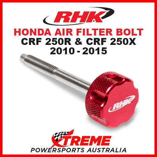 RHK MX RED AIR FILTER BOLT MOTO HONDA CRF250R CRF250X CRF 250R 250X 2010-2015