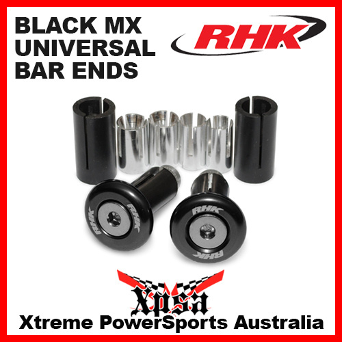 RHK HANDLE BAR ENDS CAPS BLACK CR CRF YZ YZF WR RMZ KX KTM 12-18mm DIRT ENDURO