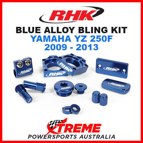 RHK MX BLUE ALLOY BLING KIT YAMAHA YZ250F YZ 250F YZF250 2009-2013 DIRT BIKE