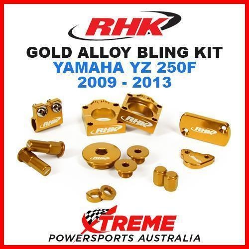 RHK MX GOLD ALLOY BLING KIT YAMAHA YZ250F YZ 250F YZF250 2009-2013 DIRT BIKE