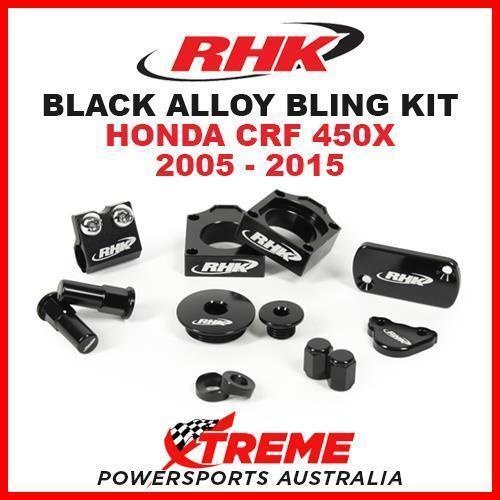 RHK MX BLACK ALLOY BLING KIT HONDA CRF450X CRF 450X 2005-2015 DIRT BIKE MOTO