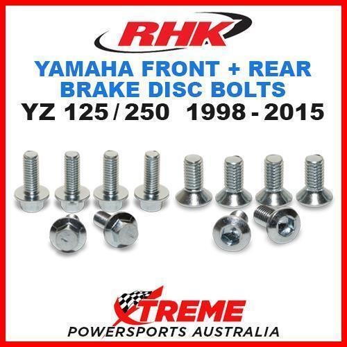 RHK FRONT + REAR HEAVY DUTY BRAKE DISC BOLTS YAMAHA YZ125 YZ250 1998-2015 MOTO