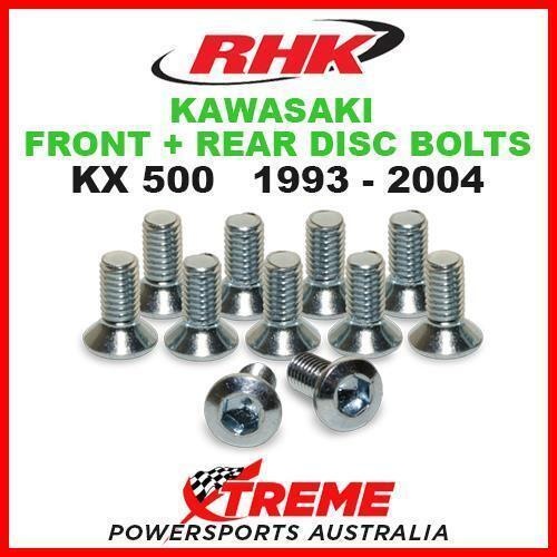 RHK FRONT + REAR HEAVY DUTY BRAKE DISC BOLT SET KAWASAKI KX500 KX 500 1993-2004