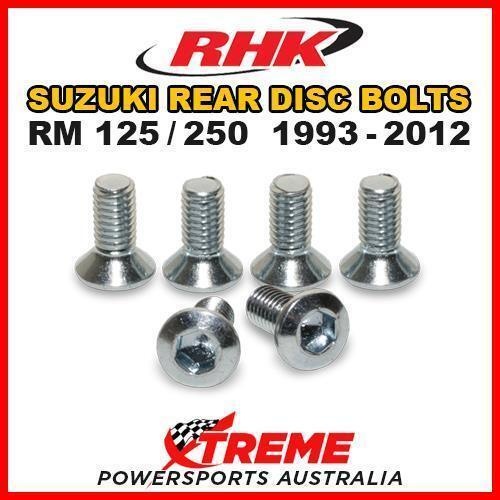 RHK REAR HEAVY DUTY BRAKE DISC BOLT SET for Suzuki RM125 RM250 RM 125 250 1993-2012