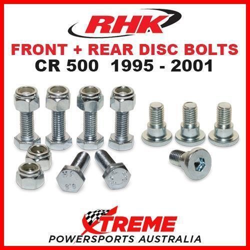 RHK MX FRONT + REAR HEAVY DUTY BRAKE DISC BOLT SET HONDA CR500 CR 500 1995-2001