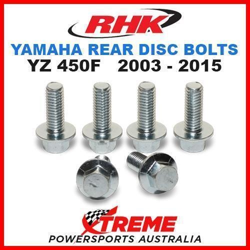 RHK MX REAR HEAVY DUTY BRAKE DISC BOLT SET YAMAHA YZ450F YZF450 2003-2015 MOTO