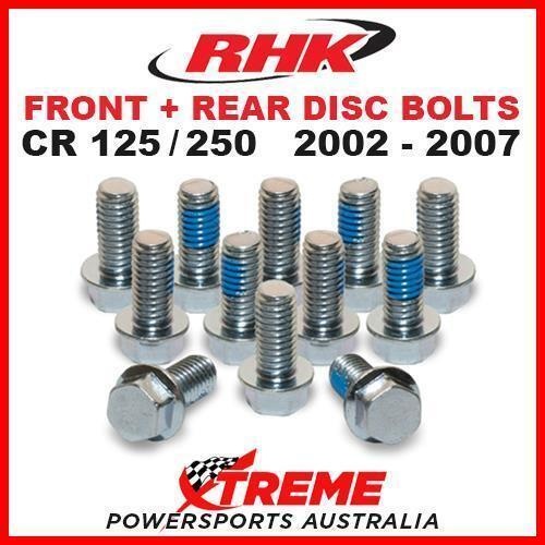 RHK FRONT + REAR HEAVY DUTY BRAKE DISC BOLT SET HONDA CR125 CR250 2002-2007 MOTO