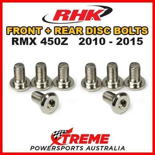 RHK FRONT + REAR HEAVY DUTY BRAKE DISC BOLTS for Suzuki RMX450Z RMX 450Z 2010-2015