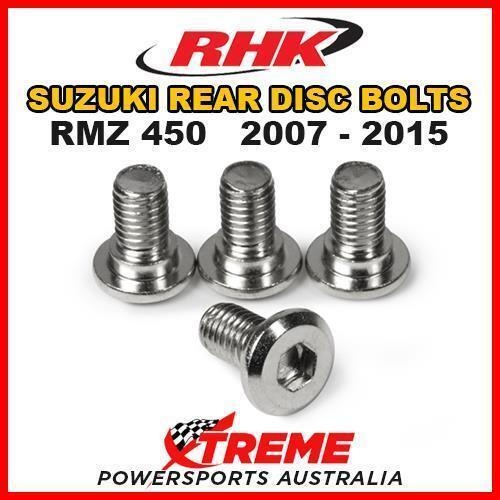 RHK MX REAR HEAVY DUTY BRAKE DISC BOLT SET for Suzuki RMZ450 RM Z450 2007-2015 MOTO