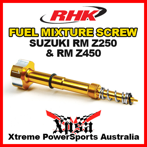 RHK FUEL MIXTURE SCREW KEIHIN FCR CARBY GOLD for Suzuki RM Z250 Z450 RMZ 250 450