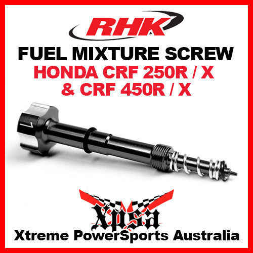 RHK FUEL MIXTURE SCREW KEIHIN FCR CARB CARBY BLACK HONDA CRF 250R 250X 450R 450X