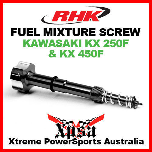 RHK FUEL MIXTURE SCREW KEIHIN FCR CARB CARBY BLACK KAWASAKI KX KXF 250F 450F