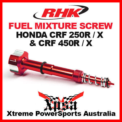 RHK FUEL MIXTURE SCREW KEIHIN FCR CARB CARBY RED HONDA CRF 250R 250X 450R 450X