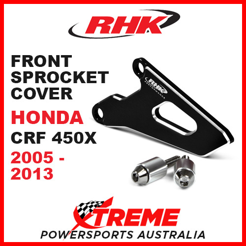 RHK Honda CRF450X CRF 450X 2005-2013 Front Alloy Sprocket Cover Black