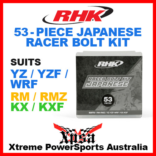 RHK JAPANESE 53 PIECE RACER BOLT KIT for Suzuki YAMAHA KAWASAKI YZ YZF WRF RMZ KXF